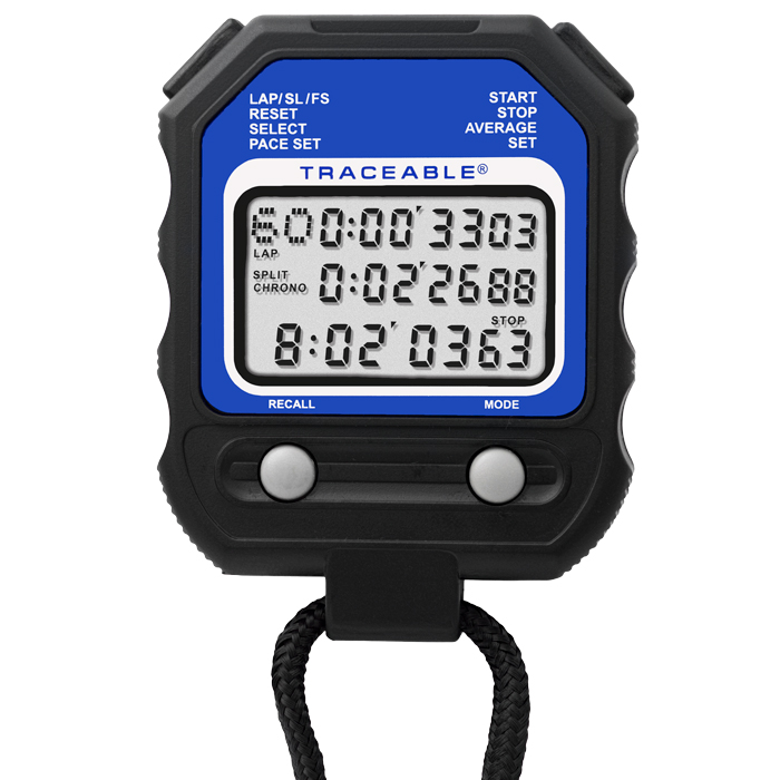 Handheld Large Screen 60 split recallable memory Sports stopwatch Timer U3860 