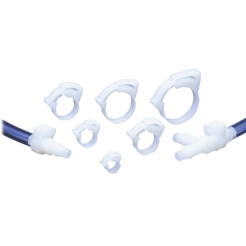 Cole-Parmer Acetal Copolymer Hose Clamps 0.404 x 0.452 100/pack White