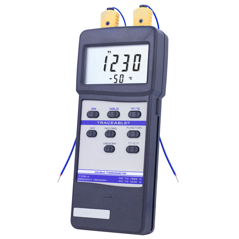 Traceable Calibrated Digital Pocket Thermometer, 302°F; Mini Key Chain
