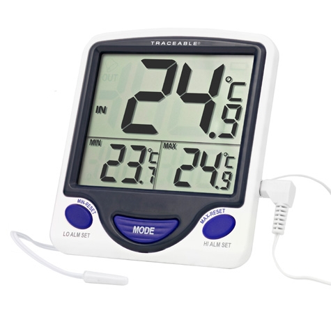 Cole-Parmer™ Digi-Sense™ Traceable™ Jumbo Refrigerator/Freezer Thermometer  with Calibration