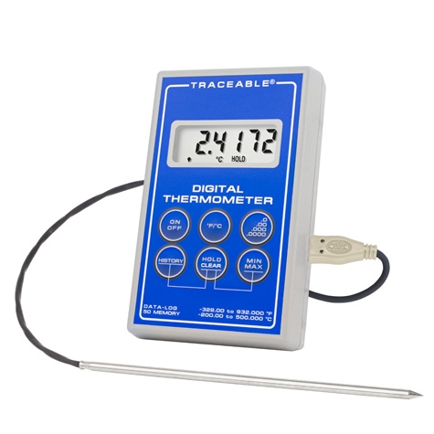 6418 Traceable Precision Thermometer/Clock/Humidity Monitor with Graph
