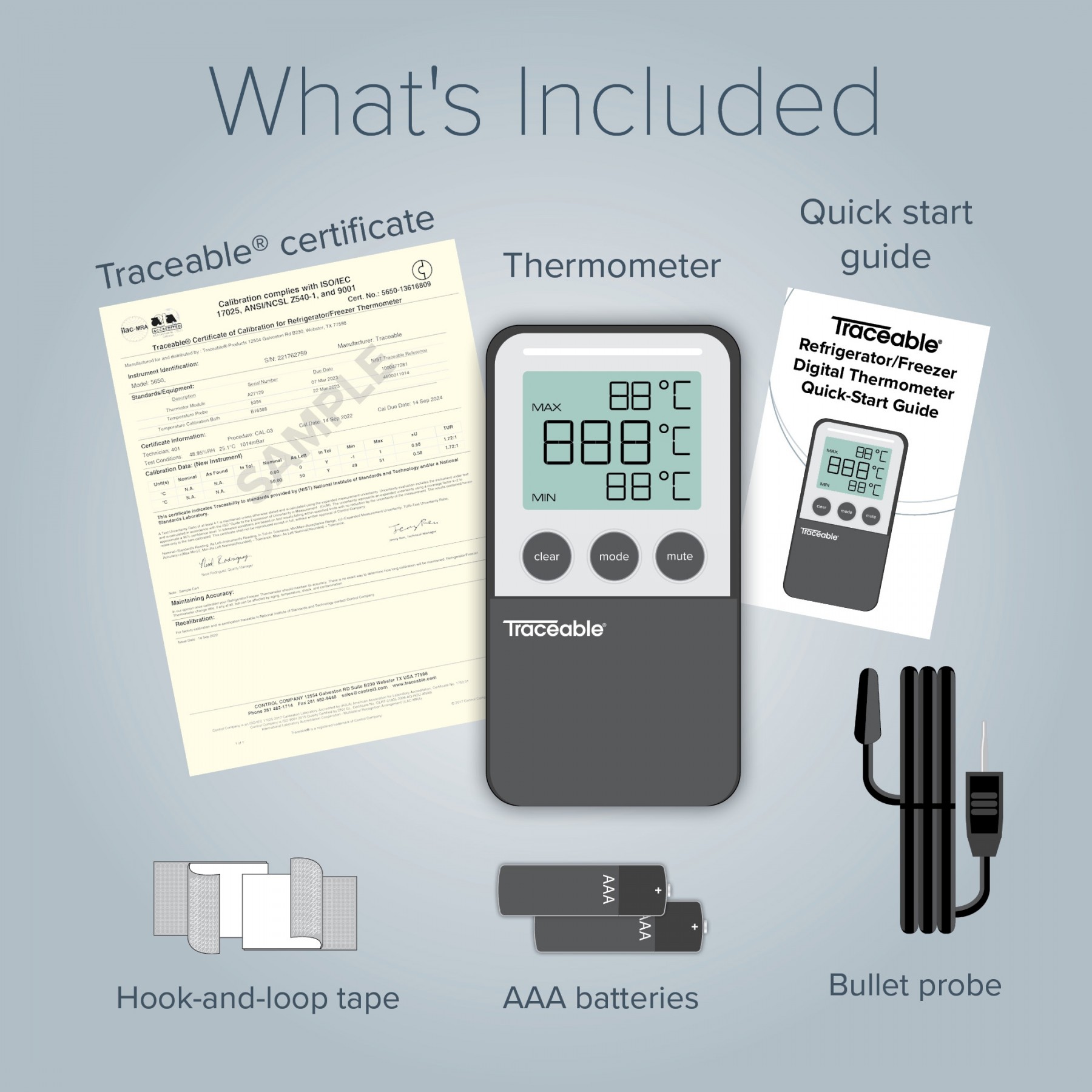 Traceable Jumbo Fridge/Freezer Digital Thermometer with Calibration; 1 –  IVF Store