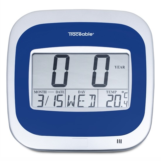 Calendar Thermometer Traceable® Clock