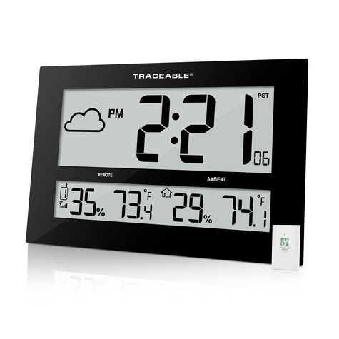 GIANT-DIGITS   Radio Atomic Traceable Clock with Remote Sensor