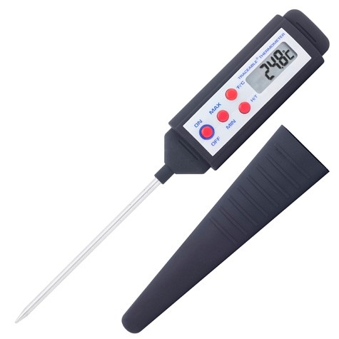 572°F; 11.5 Long-Stem Traceable Digital Pocket Thermometer with Calibration 