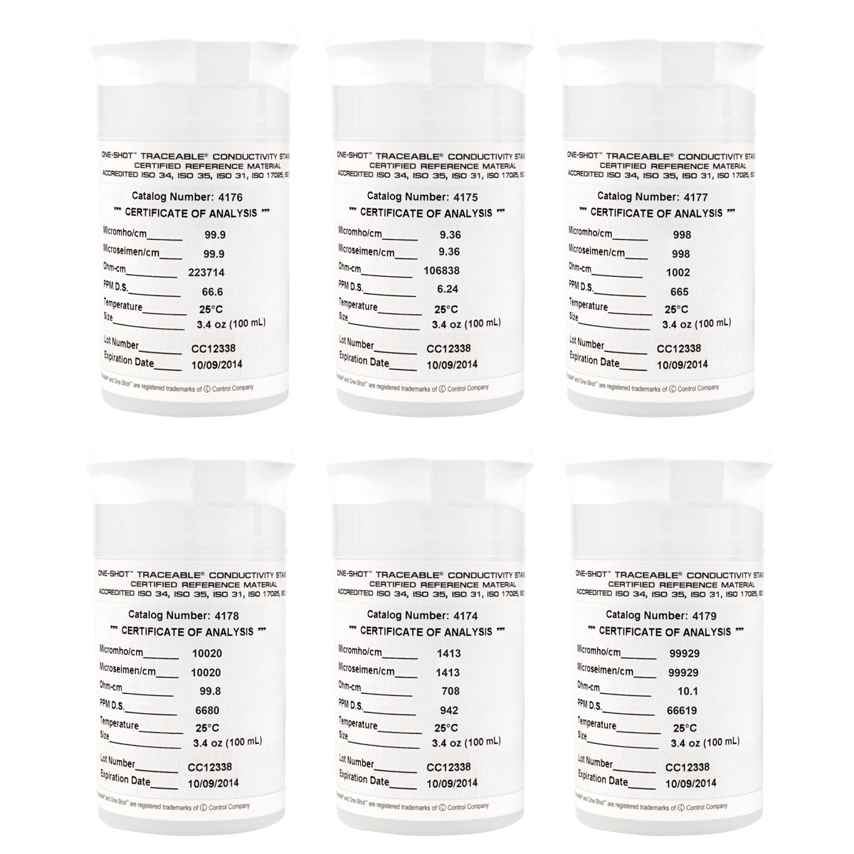 4172 Traceable One-Shot Conductivity Standards (CRM)- 5 Microsiemens