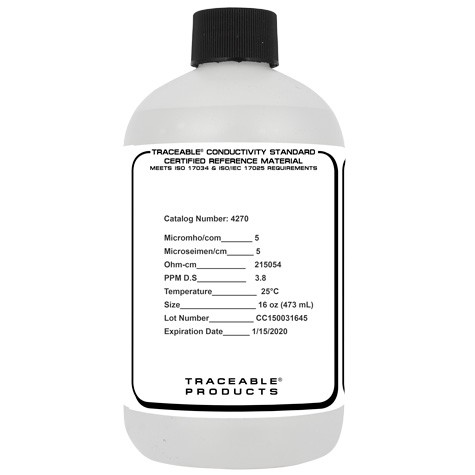 4270 ISO 17034 Traceable® Conductivity Standards- 5 Microsiemens