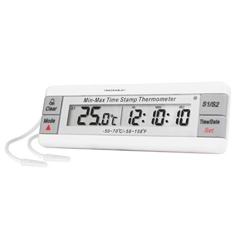 Fisher Brand Traceable Thermometer/Clock/Humidity Monitor