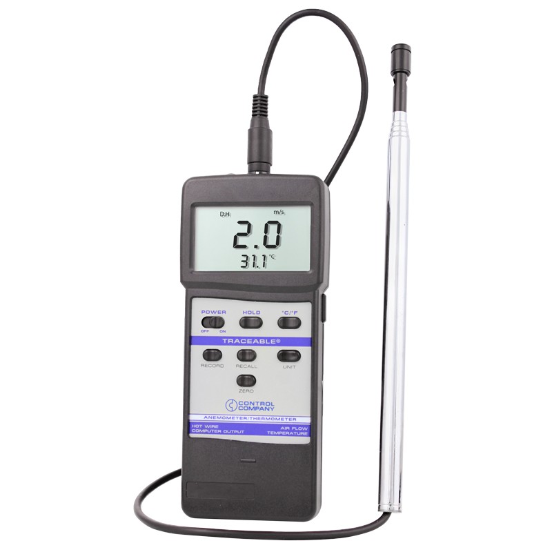 Hot Wire Traceable Anemometer/Thermometer