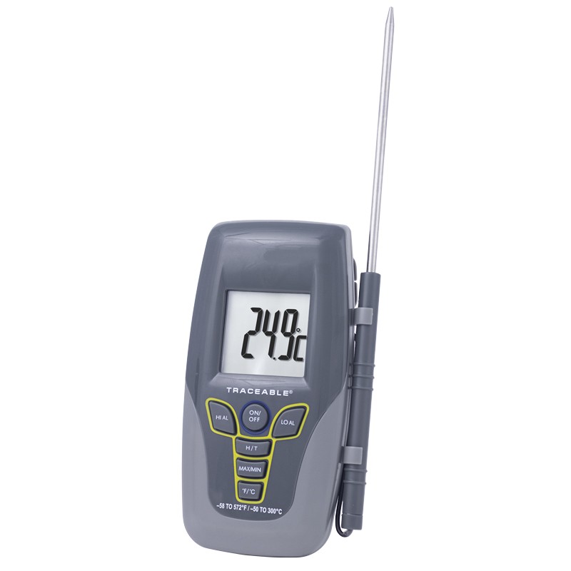 Fisherbrand Traceable Digital Thermometers with Short Sensors Dual scale;