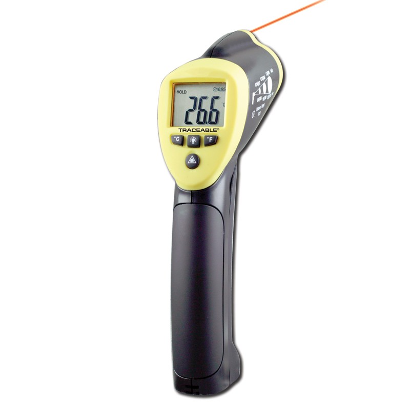 Traceable IR Gun Thermometer with Laser and Calibration from Cole-Parmer