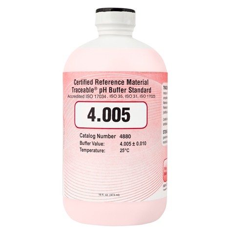 4880 Traceable® COLOR 4.005 pH Buffer Standards (CRM)