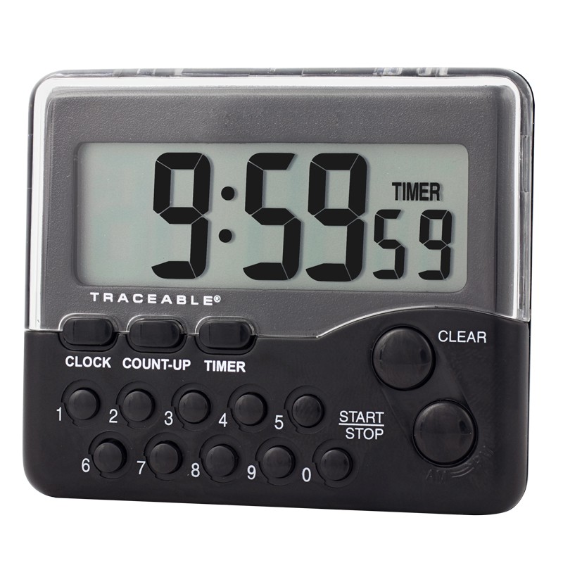 Digi-Sense Traceable® Triple-Display Digital Clock/Timer from Cole