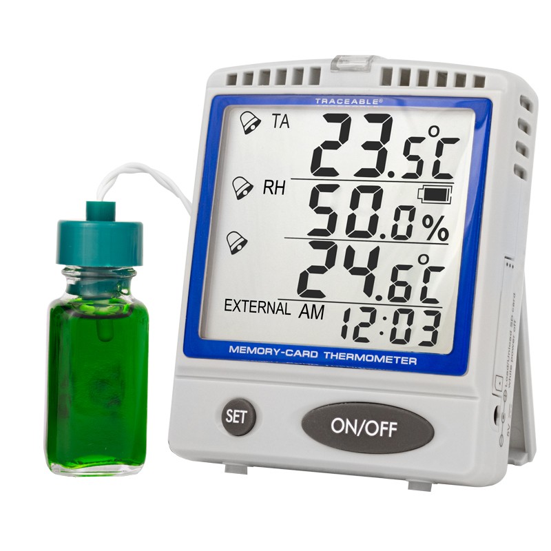 6400 Traceable Memory-Card Refrigerator/Freezer Bottle Thermometer