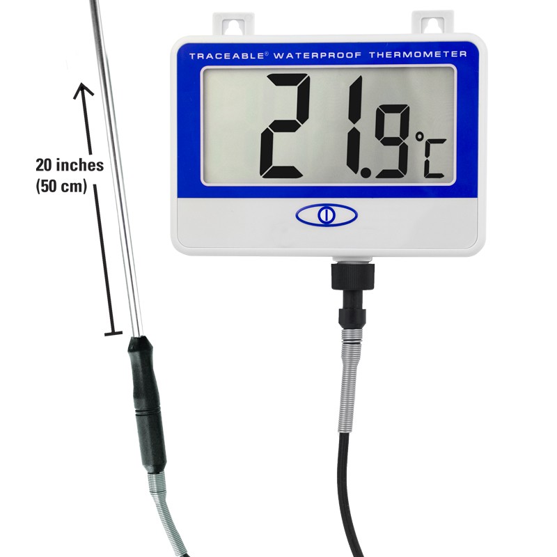 Digital Waterproof Thermometer, Reduced Tip Probe