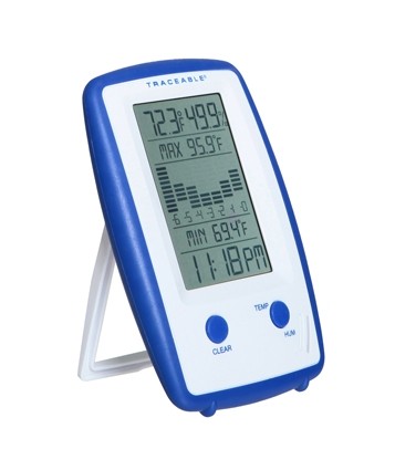 Digi-Sense AO-90080-06 Digi-Sense Traceable Thermometer with Clock Humidity Monitor and Calibration
