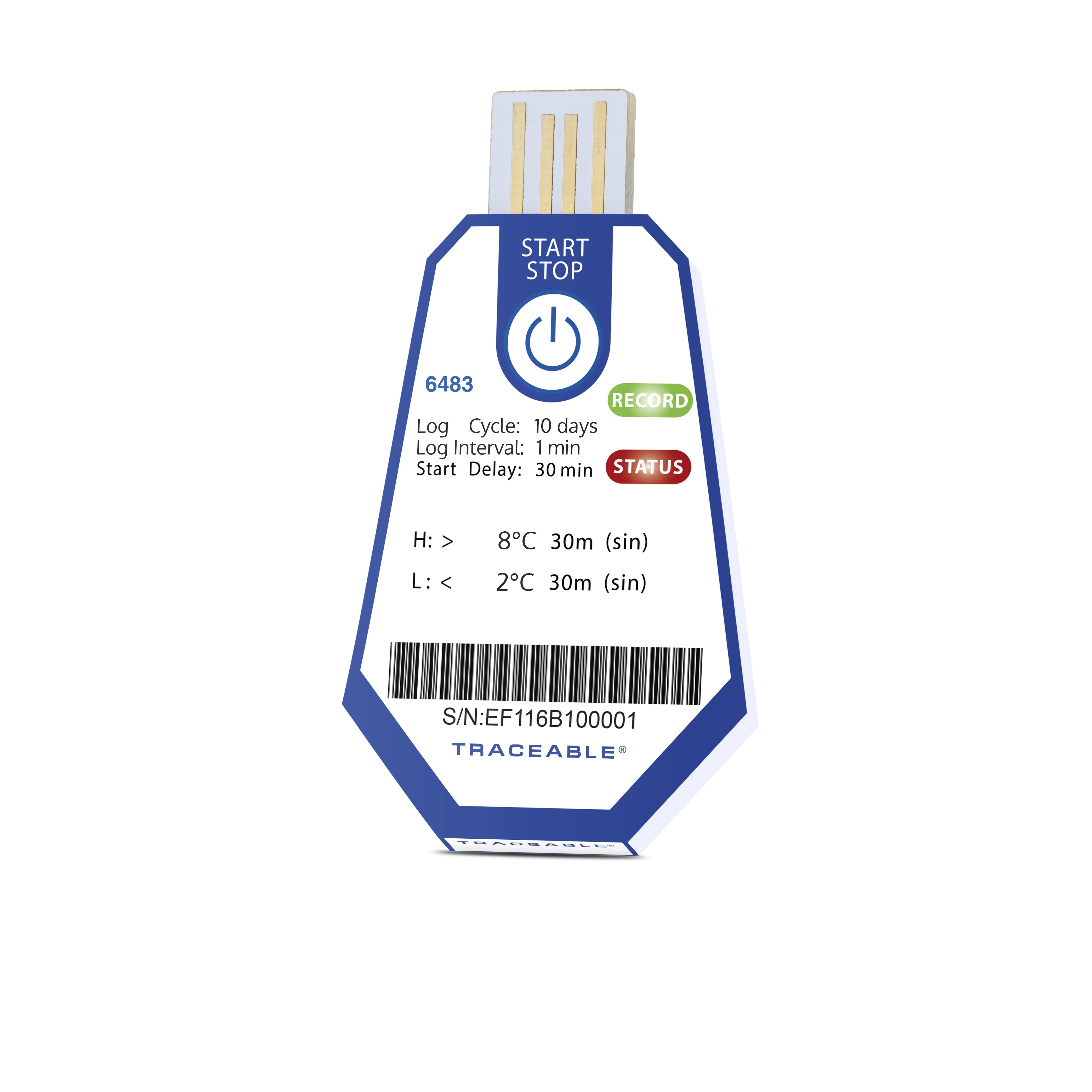TraceableONE™ Single-Use USB Datalogger Thermometer