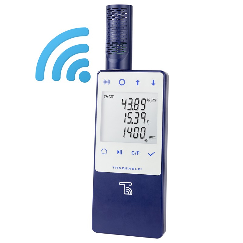 Handheld digital temperature and relative humidity data recorder