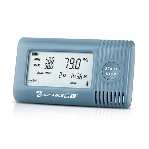 Traceable® Temperature/Humidity  Bluetooth Data Logger compatible with TraceableGO™ App  and TraceableLIVE® Cloud Service ; Ambient Sensor