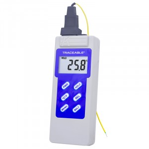 Traceable Digital Pocket Thermometer with Calibration, 302°F; 8 Long-Stem