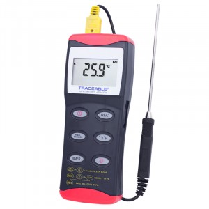 Traceable Digital Pocket Thermometer with Calibration, 302°F; 8 Long-Stem