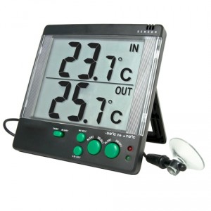 4142 Big-Digit 4-Alert Alarm Traceable Thermometer °C 