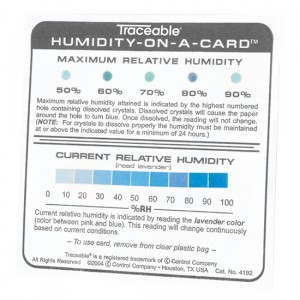 Traceable Humidity-On-A-Card
