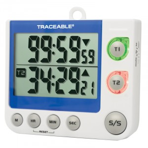 Flashing LED Alert Big-Digit Dual Channel  Traceable Timer