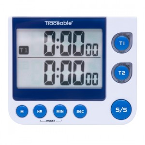 Flashing LED Alert Big-Digit Dual Channel  Traceable Timer
