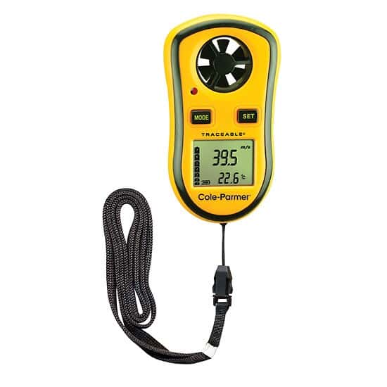 Micro Anemometer Thermometer with Calibration