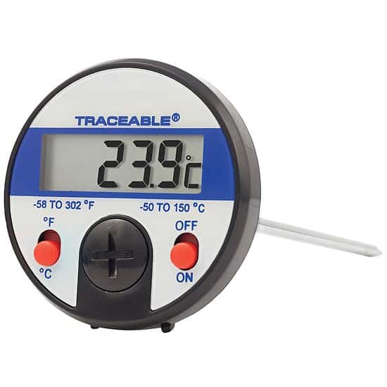 Jumbo-Display Dial Thermometer, ±1°C Accuracy; 1 Piercing-Tip Probe