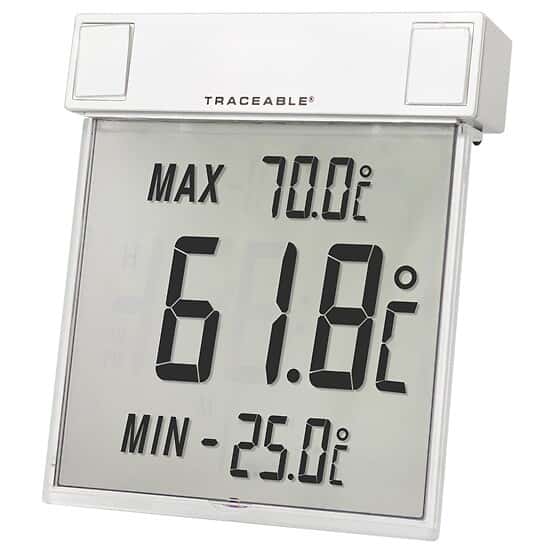 Big-Digit See-Thru Digital Thermometer; Celsius