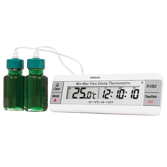 Two-Channel Digital Thermometer; 2 Bottle Probes