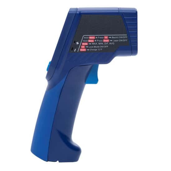 Circle Laser Infrared Thermometer with Type K Probe; Adjustable Emissivity - Image 3