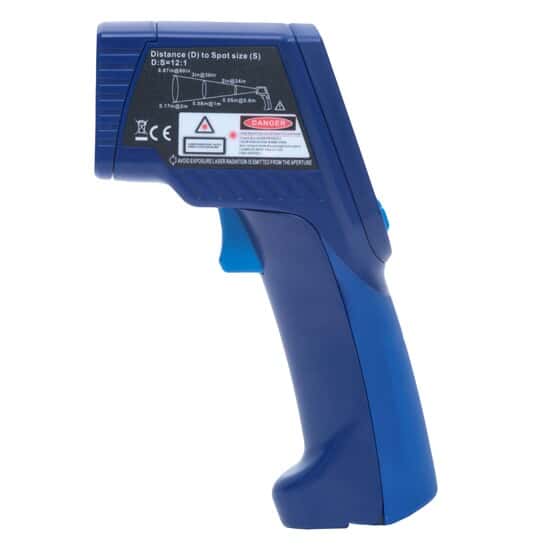 Circle Laser Infrared Thermometer with Type K Probe; Adjustable Emissivity - Image 4