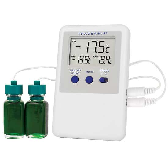 Refrigerator/Freezer Thermometer; 2 Bottle Probes