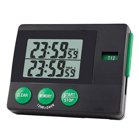 Dual-Display Two-Memory Digital Timer