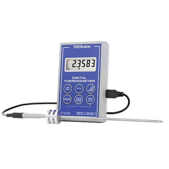Single-Input Scientific RTD Thermometer with Penetration Probe