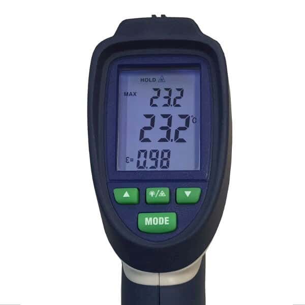 Professional Data Logging Dual-Laser IR Thermometer, Thermocouple Probe Input, 50:1 - Image 2
