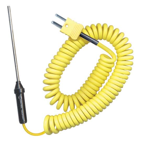 Type K General-Purpose Stainless Steel Probe, Mini Connector, 4" Long Sheath