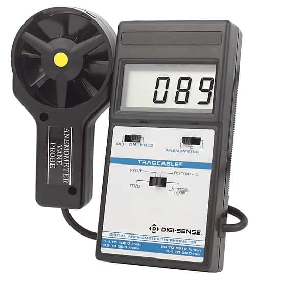 Traceable® Digital Thermoanemometer with Remote Vane Probe and Calibration