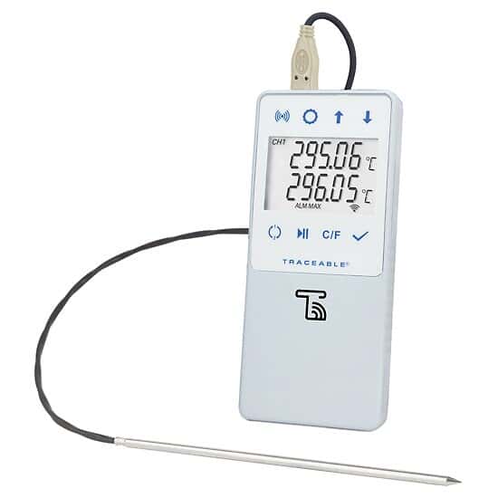 High-Temperature Wi-Fi Data Logger Compatible with TraceableLIVE® Cloud Service; 1 Probe